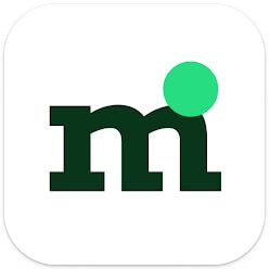 흰색 바탕에 녹색으로 m자가 적혀있는 마이루틴 아이콘 이미지